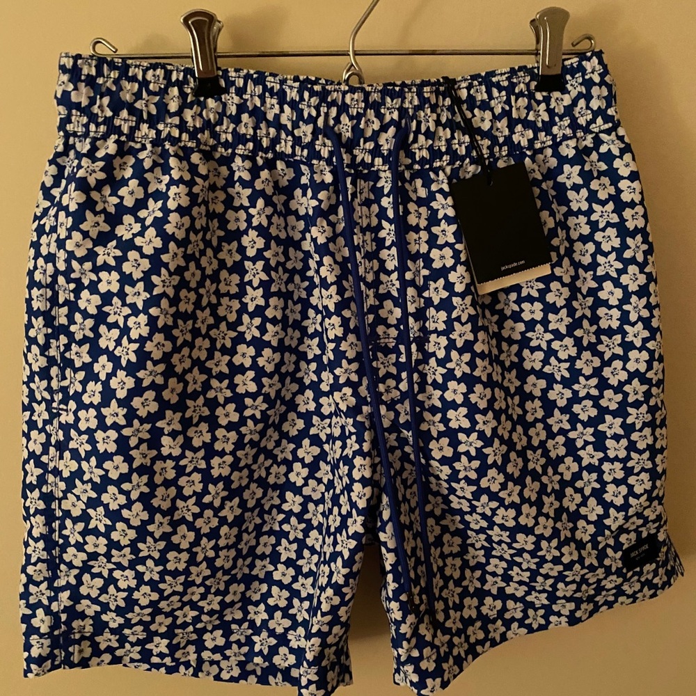 Jack Spade NWT Floral Grannis Swim Trunks